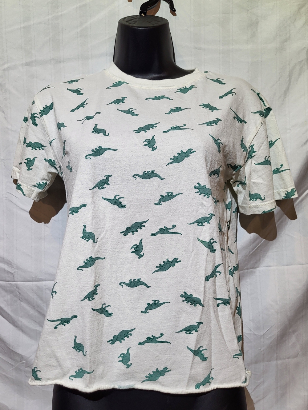 White AWAKE Dinosaur Print Crewneck T-Shirt